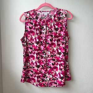 Liz Claiborne Pink Camo Sleeveless Top